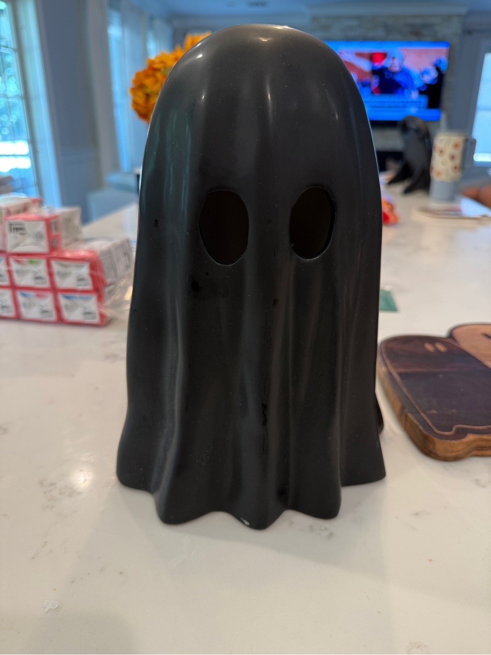 Black Ceramic Ghost Accent Figurine - Home Accents